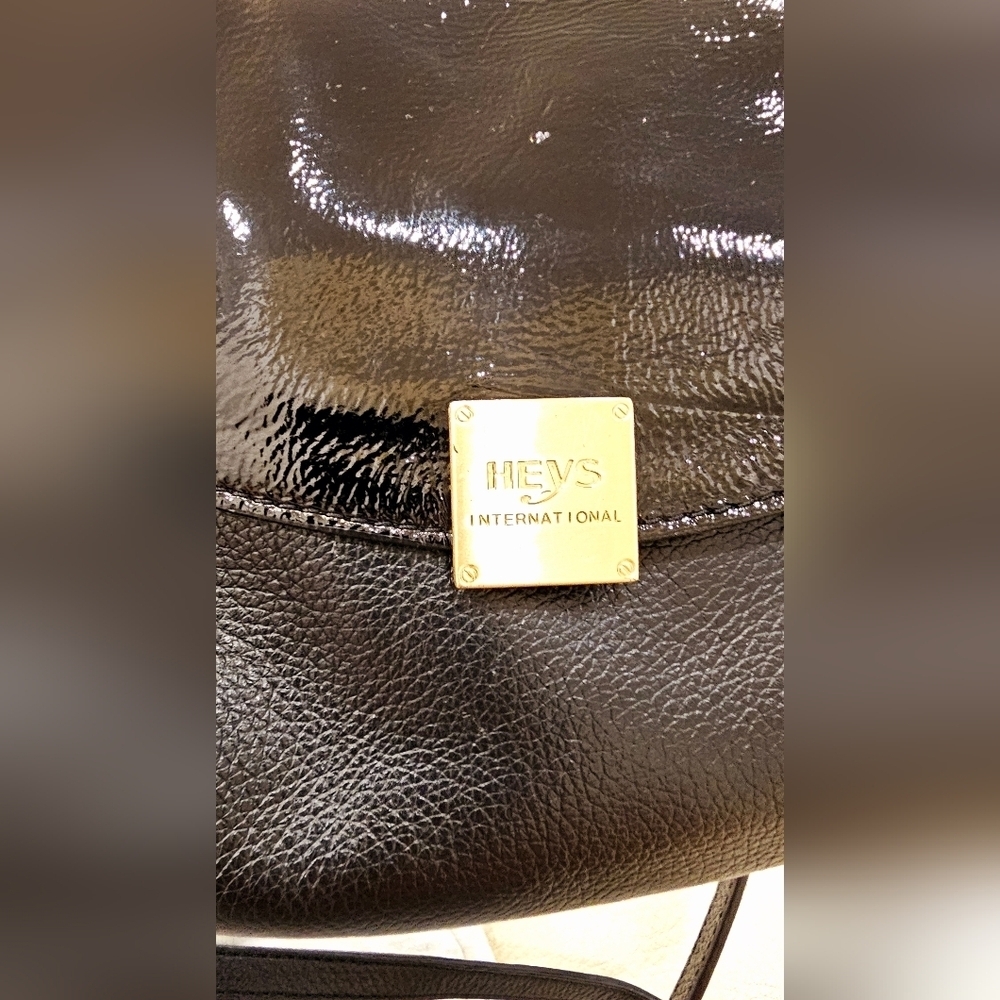 HEYS International Regular Patent Leather Crossbody Long Strap Golden Hardware - Picture 8 of 8